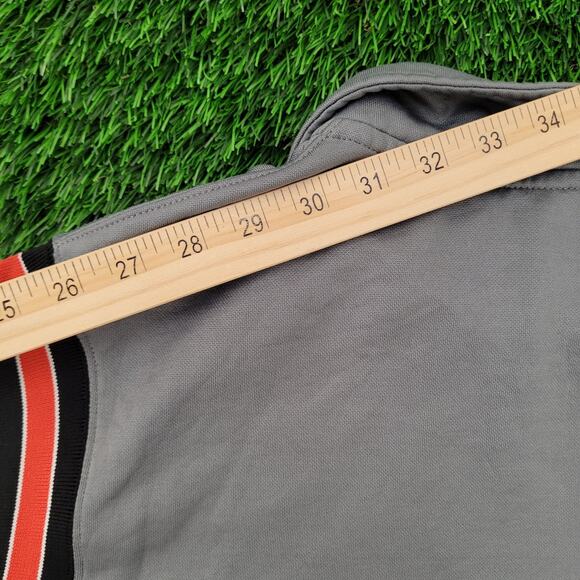 NIKE Track Fleece Jacket Large 24x24 Boxy Gray Orange - Picture 3 of 16